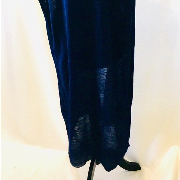 NWT THEKORNER PARIS Sleeveless Knit Navy Duster - Picture 2 of 6